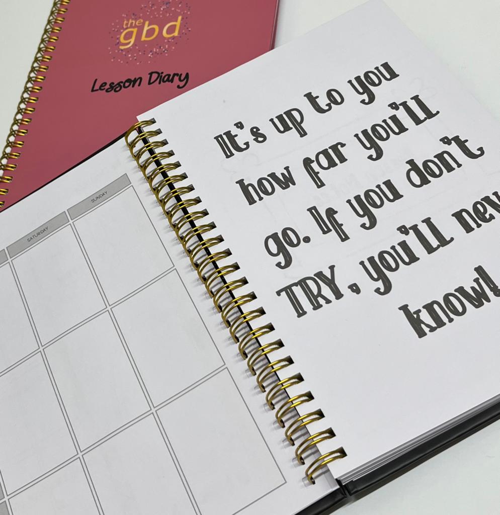 A5 Dance Lesson Diary to suit all styles of dance. Record choreography, lesson feedback, glossary, technique and dance goals throughout the dance season.