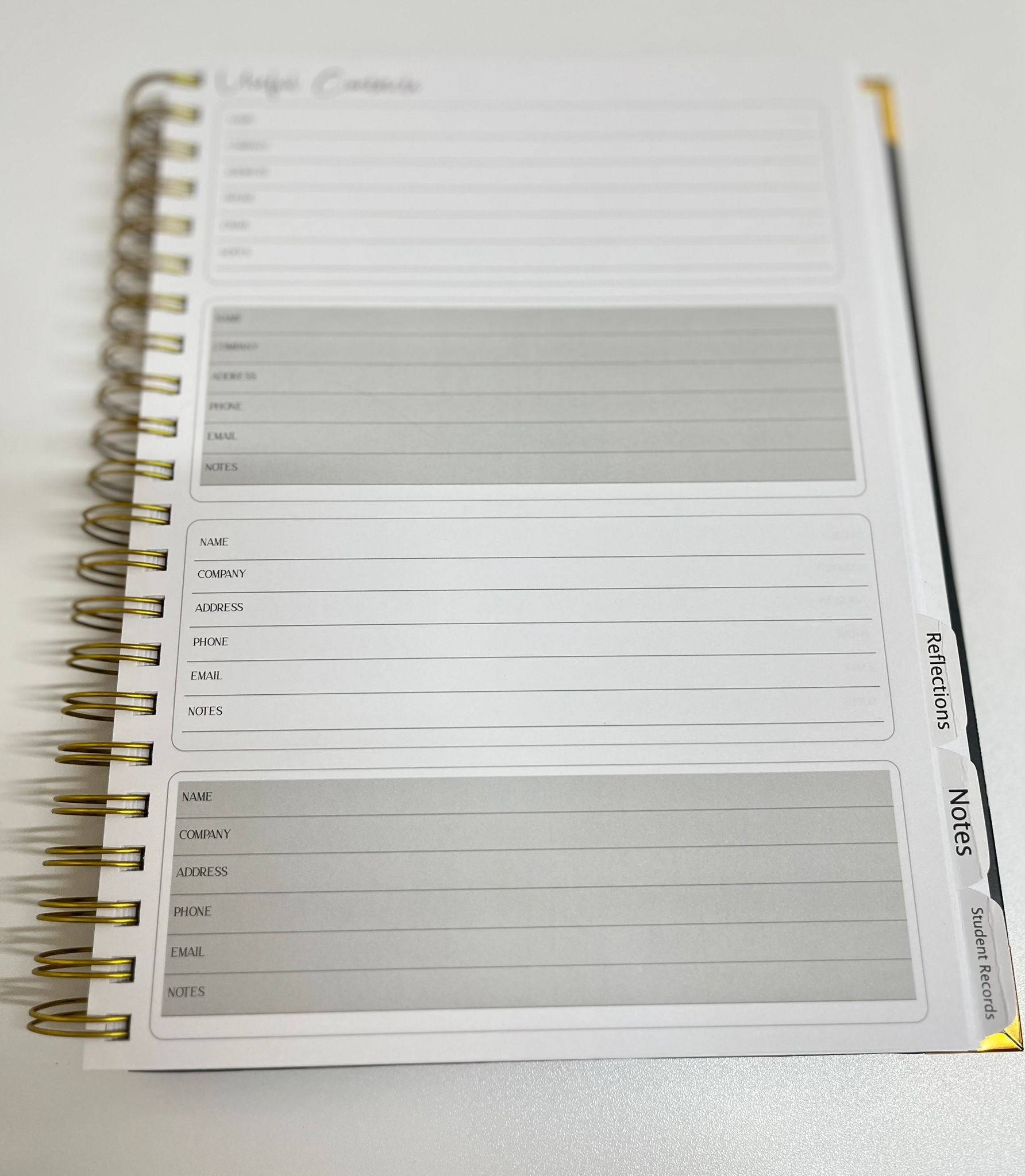 A4 Dance Teacher Planner. Choreography Planner, Show and Event Planning, Notes sections, timetable, registers, student records.  